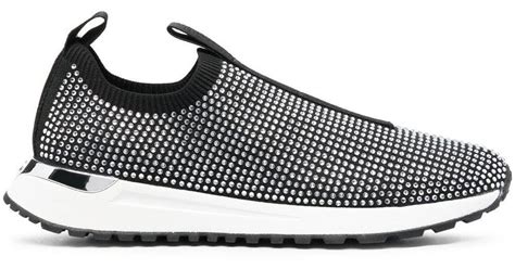 michael michael kors kane slip on sneakers|Michael Kors rhinestone sneakers.